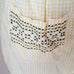 Vintage Yellow Gingham Pattern Embroidery Apron