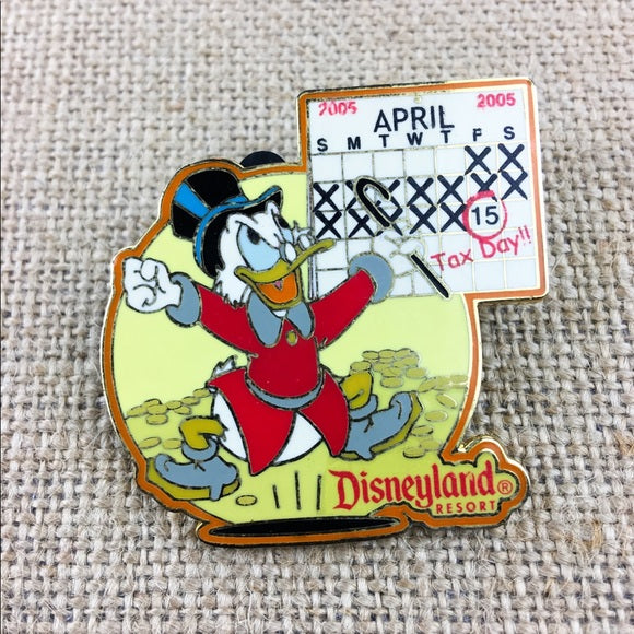 Disney Scrooge McDuck Tax Day 2005 April 15th Pin
