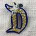 Disney Tinker Bell Letter "D" for Disneyland Golden Jeweled Pin