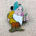 Disney Snow White & the 7 Dwarfs Bashful Holding Jeweled Flower Series Pin