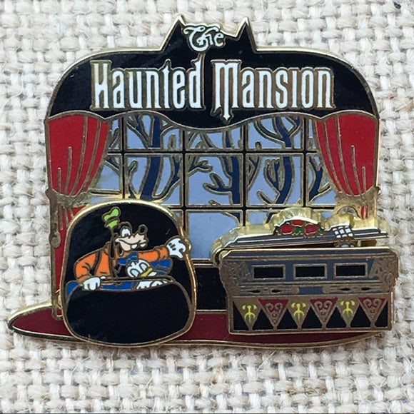 Disney Haunted Mansion Goofy & Donald Doom Buggy Slider Movable Pin