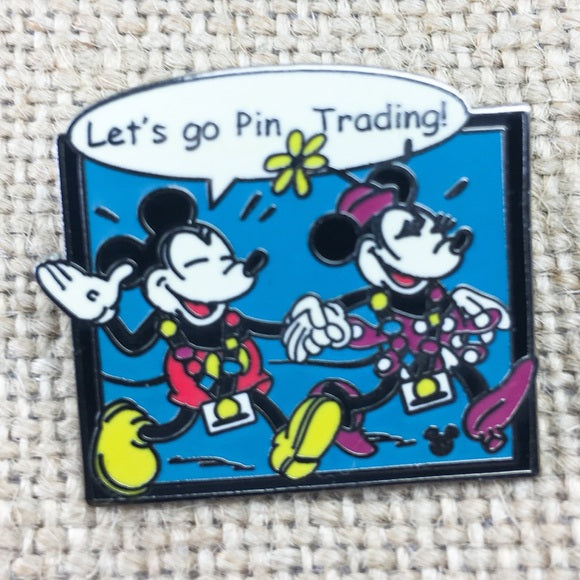 Disney Mickey & Minnie Mouse Let’s Go Pin Trading Cast Lanyard Series Comic Pin