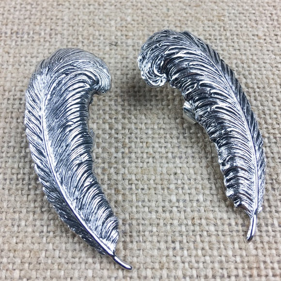 Vintage Sarah Conventry Feather Climber Clip On Earrings