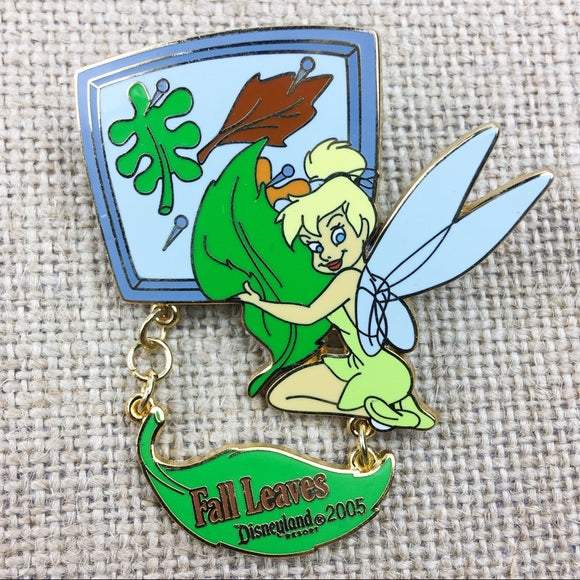 Disney DLR Tinker Bell Fall Leaves 2005 Dangle Limited Edition Pin