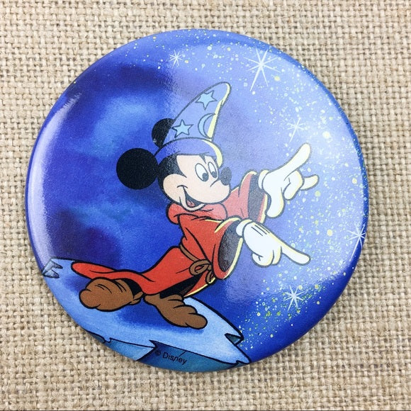 Disney Fantasia Mickey Mouse Pin Back Button