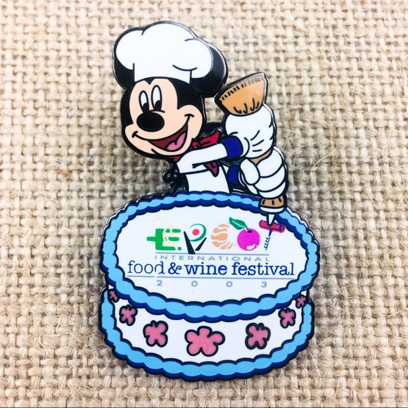 Disney Mickey Food Wine Festival Cake  LE Pin