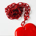 Retro Cherry Red Bakelite Heart Necklace