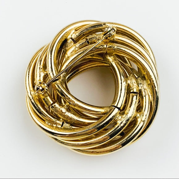 Vintage Rope Style Gold Tone Brooch Pin – The Stand Alone