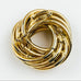 Vintage Rope Style Gold Tone Brooch Pin