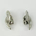 Vintage Silver Tone Metal Clip On Earrings