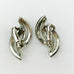 Vintage Silver Tone Metal Clip On Earrings