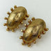 Vintage Gold Tone Clip On Earrings