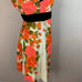 Vintage Hawaiian Floral Hibiscus Retro Dress