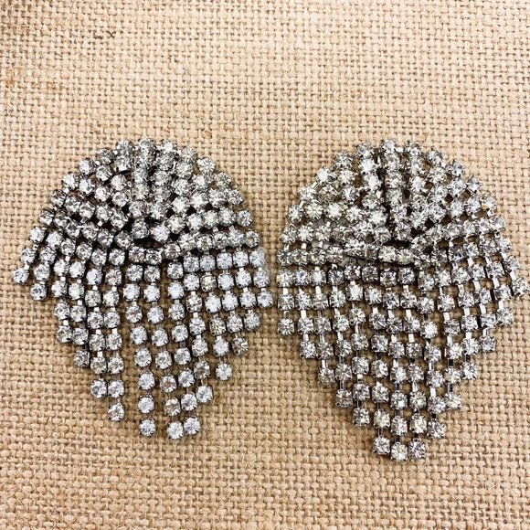 Vintage Bluette Rhinestone Shoe Clips