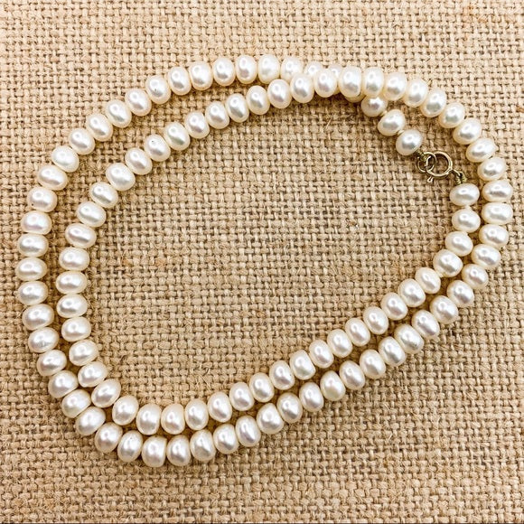 10k gold pearl necklace hotsell