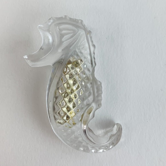 Waterford Crystal Seahorse Brooch Pin