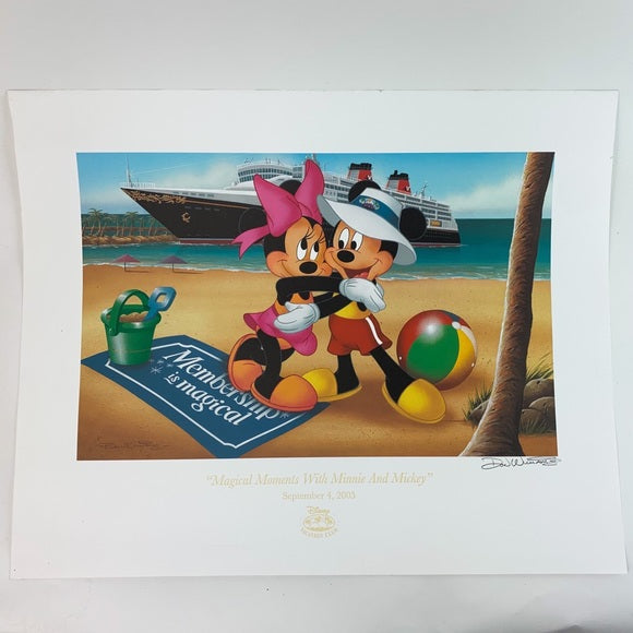 Magical Moments Mickey Minnie Disney 2005 Print