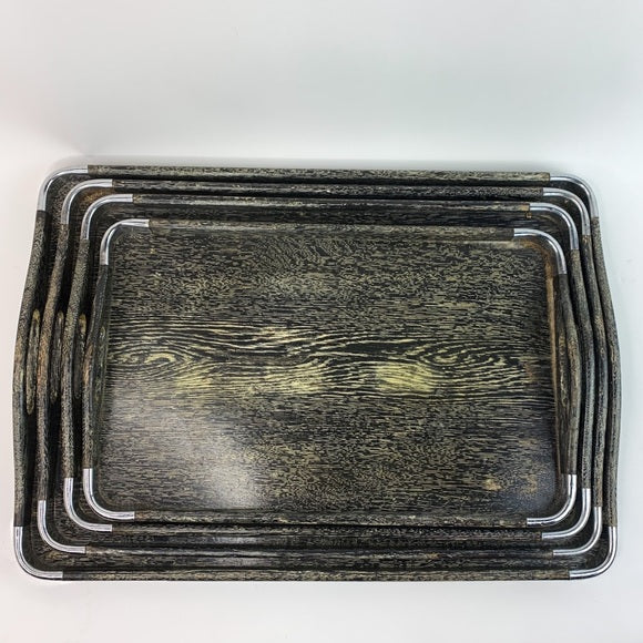 Vintage Wood Distressed Nesting Trays Home Decor