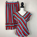 Vintage 2pc Stripe Skirt & Top Set