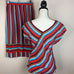 Vintage 2pc Stripe Skirt & Top Set