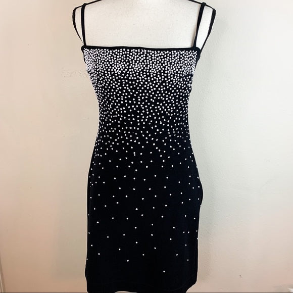 Vintage Tadashi Butterfly Sequin Patch Dress