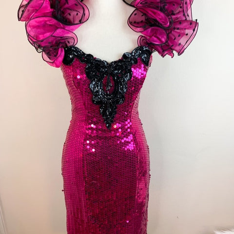 Vintage Loralie Original Sequin Beaded Party Dress