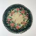 Vintage Dollhouse Round Floral Rug Miniature Carpet 7"