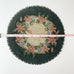 Vintage Dollhouse Round Floral Rug Miniature Carpet 7"