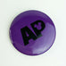 Disneyland Disney AP Annual Pass Holder Purple Pinback Button 1.75"