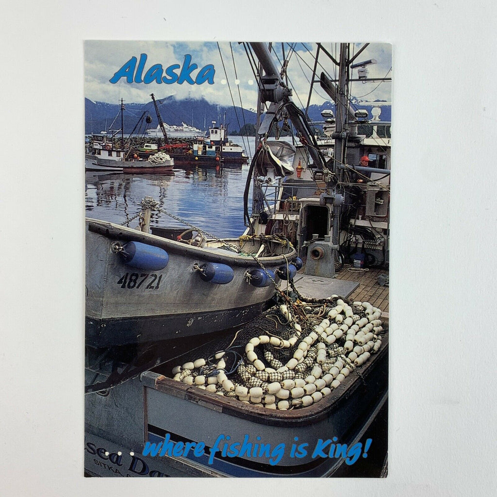 Alaska Joe Original Where FIshing is King Postcard