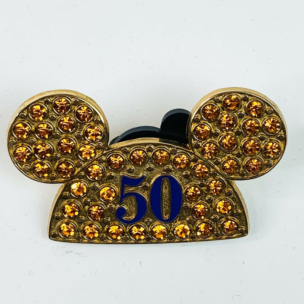 Disneyland Happiest Celebration On Earth 50th Jewel Mickey Ears Disney Hat Pin