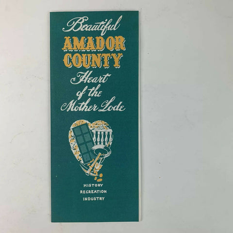 Amador County Heart of the Mother Lode History Receation Fold Out Brochure