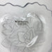 Home Beautiful Japan Glass Heart Lidded Trinket Box Candy Dish Frosted Roses