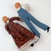 Vintage Pair of Bendable Plastic Miniature Dolls Dad and Mom 6"