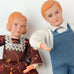 Vintage Pair of Bendable Plastic Miniature Dolls Dad and Mom 6"