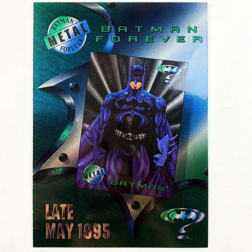 1995 Batman Forever Fleer Metal Promo Premiere Movie Art Jumbo 5x7 Card