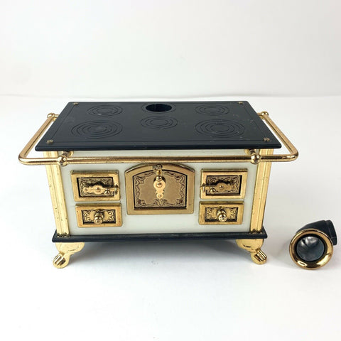 Dollhouse Miniatures Victorian Black & Gold Kitchen Stove Made in Germany