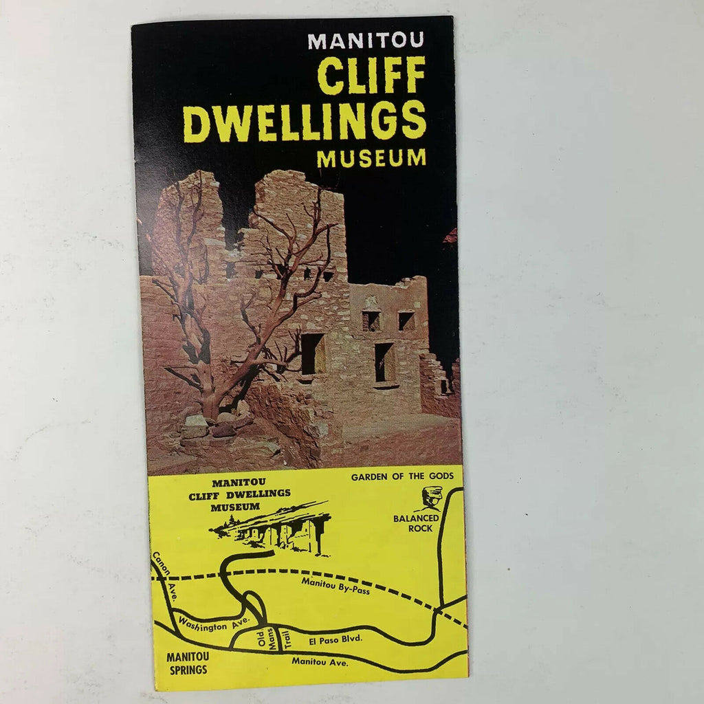 Manitou Cliff Dwellings Museum Maniyou Springs Colorado Brochure