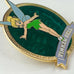 Disney Tinker Bell 2003 Princess Swirl Series Green Background Flying Pin