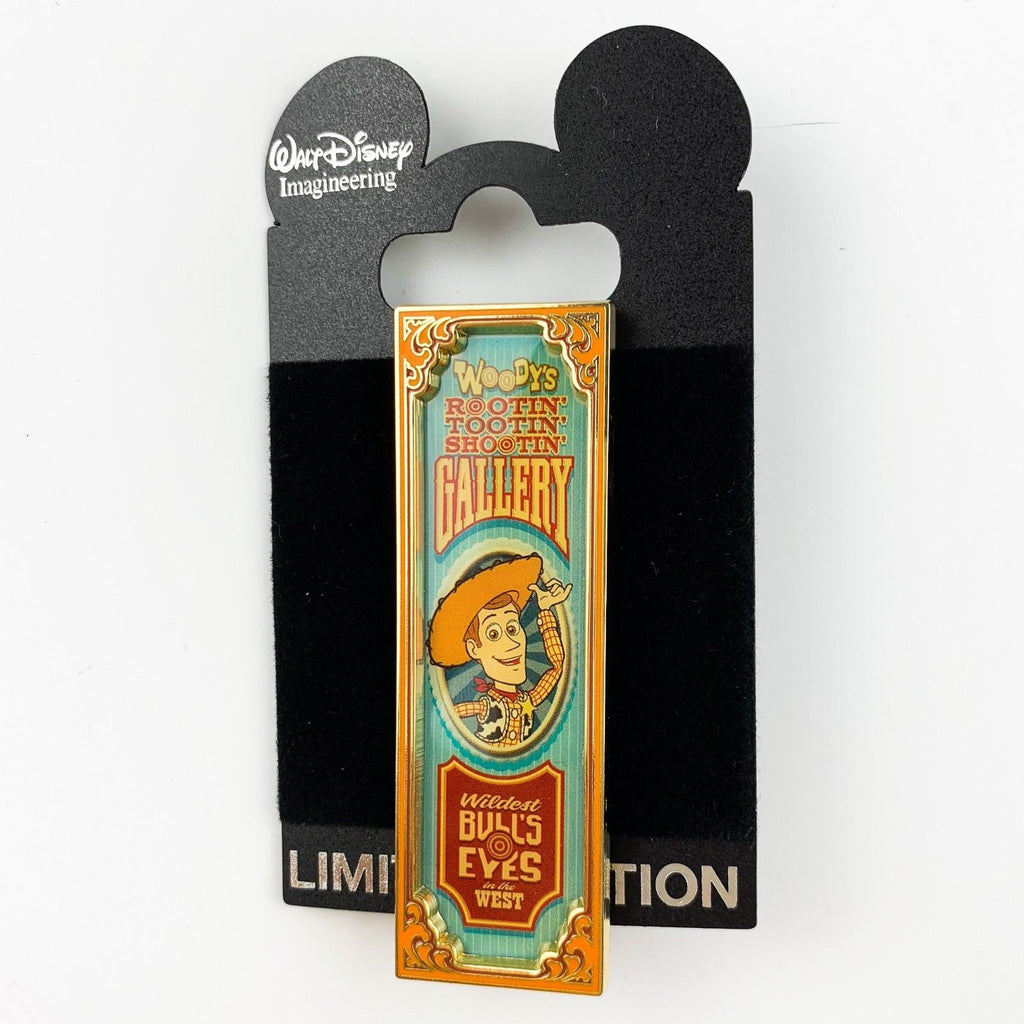 Disney Imagineering WDI Pixar Toy Story Midway Mania Banner Woody LE 300 Pin