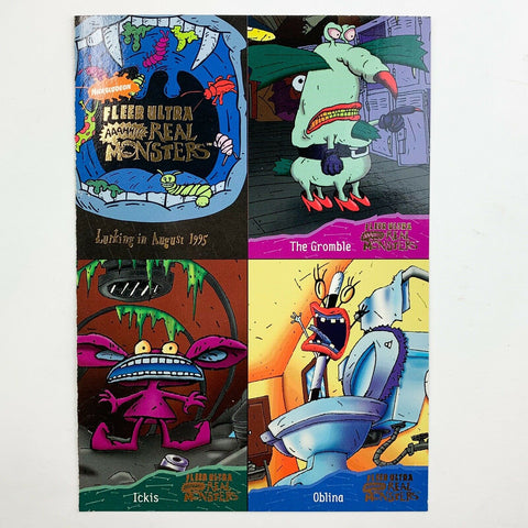 1995 Fleer Ultra Nickelodeon AAAHH! Real Monsters Promo Trading Cards Uncut
