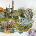 Disneyland Walt Disney's Magic Kindom 35th Anniversary Pop-Up Map Of The Park