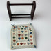 Dollhouse Miniature Wood Blanket Holder w/ Heart Quilt Wall Hanging Decoration