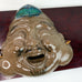 Shirokiya Mask Japanese Ceramic Face Mask On Wood Hanging Japan