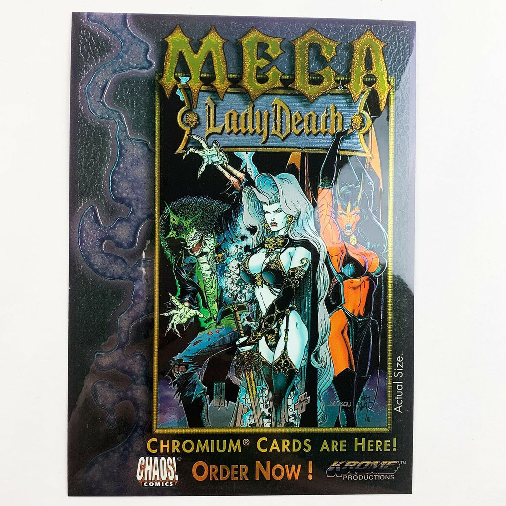 Lady Death Mega Chromium 1997 Krome Productions Card Promo Sheet