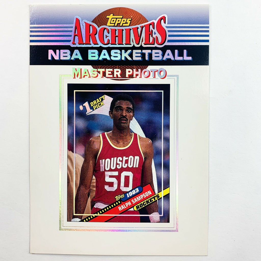 1993 Topps Archives Ralph Sampson NBA Basketball Rockets Master Photo 5 X7