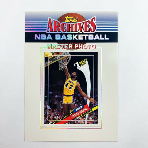 1993-94 James Worthy Topps Archives NBA Basketball Master Photo 5x7
