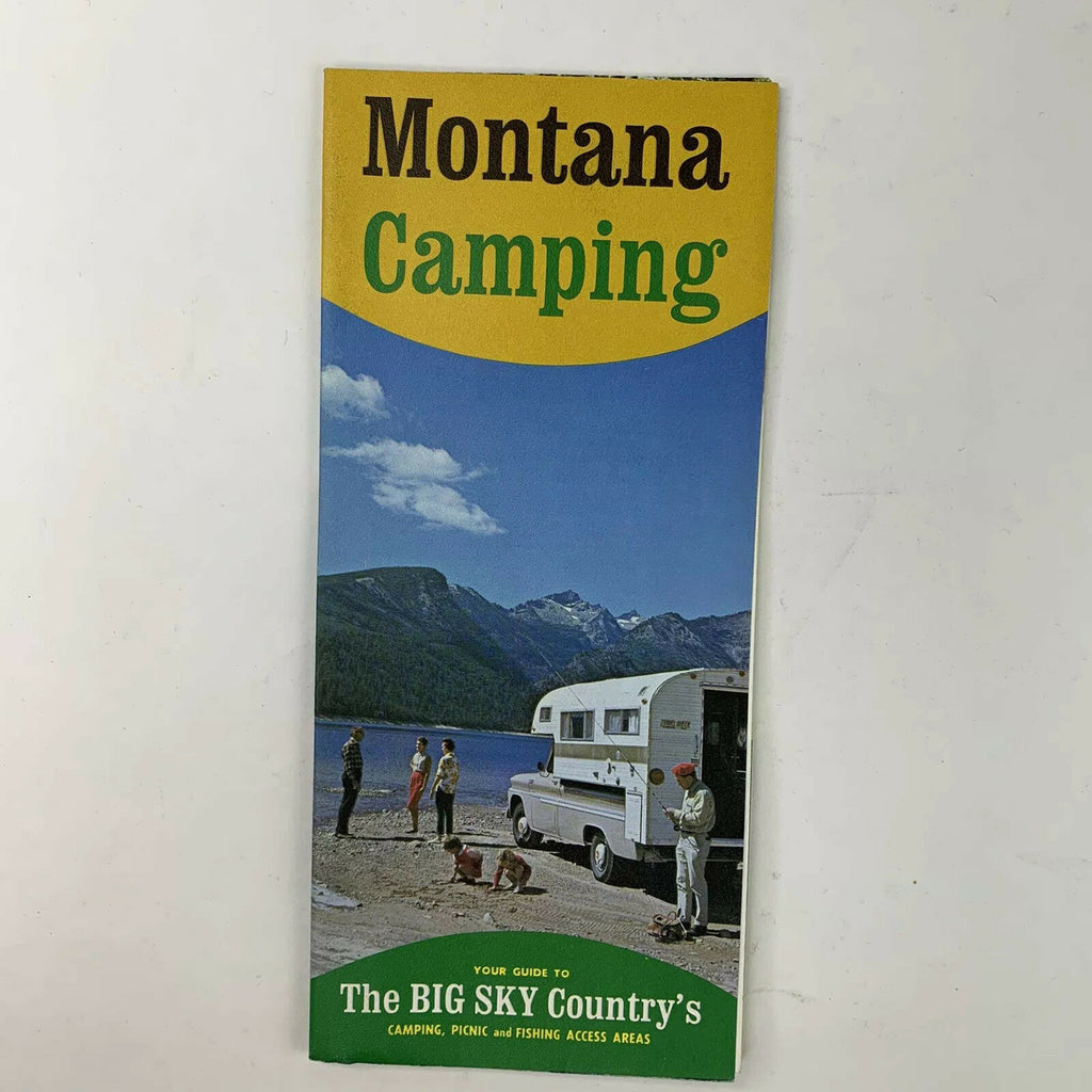 Vintage Souvenir Montana Camping and Picnic Area In the Big Sky Country Brochure