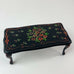 Dollhouse Miniature Black Coffee Table Hand Painted Floral accents