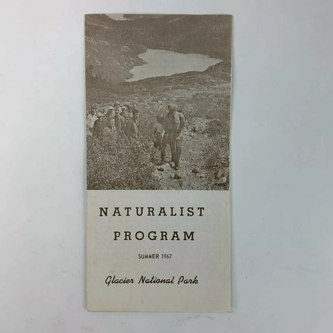 Vintage Naturalist Program 1967 Glacier National Park Pamphlet